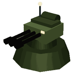 Cannon gun emplacement model