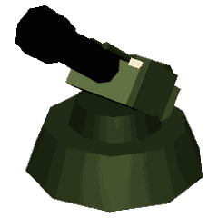 Howitzer gun emplacement model