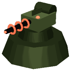 Laser gun emplacement model